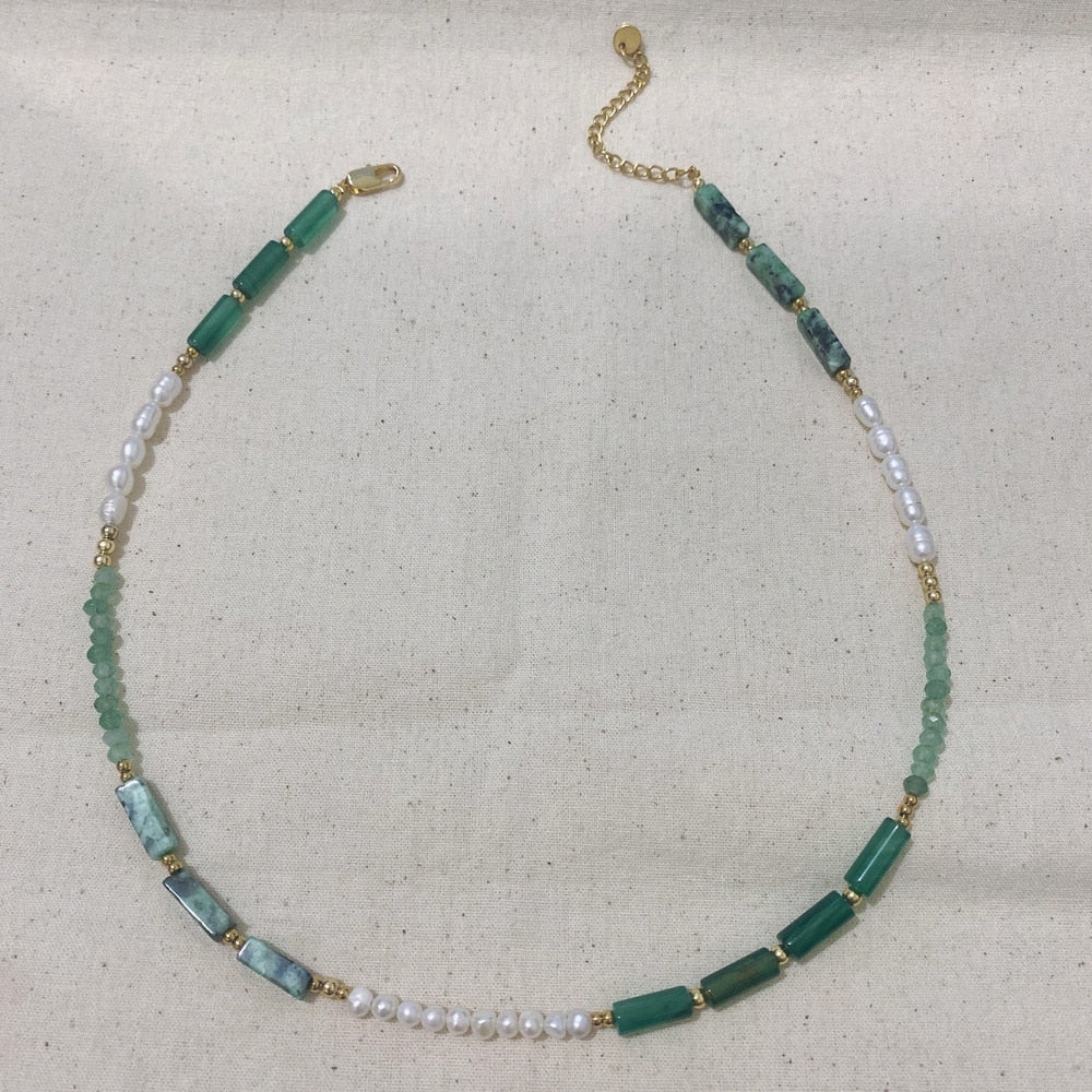 freshwater pearl necklace natural stone necklace