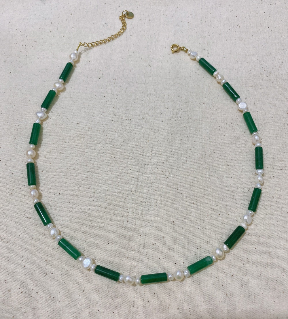 freshwater pearl necklace natural stone necklace