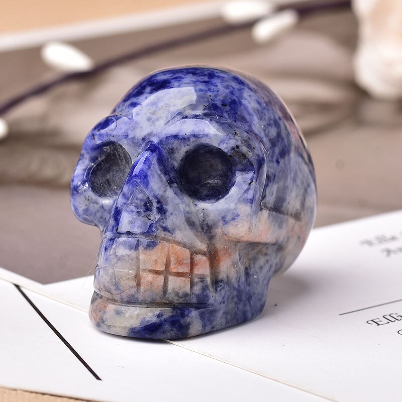 Natural Gemstone Skull Amethyst Tigers