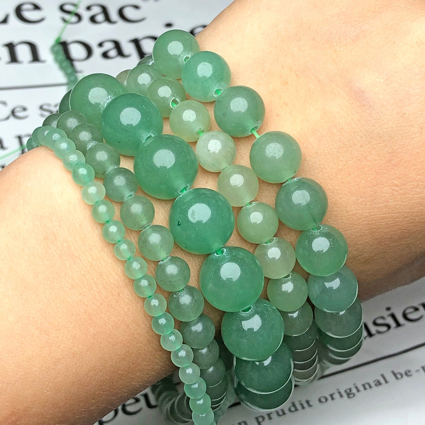 AAA Natural Stone Green Aventurine Jades Bead