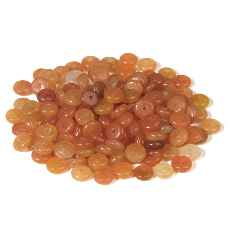 Natural Stone Slice Bead Agates Jades Flat Spacer