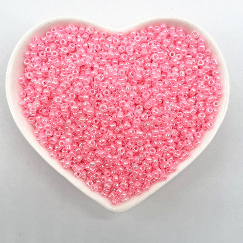 Effect of The Cream Charm Czech Glass Seed Beads