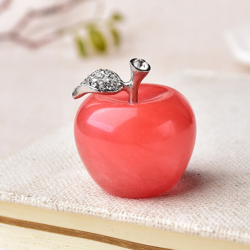 Natural crystal Colorful quartz stone opal apple