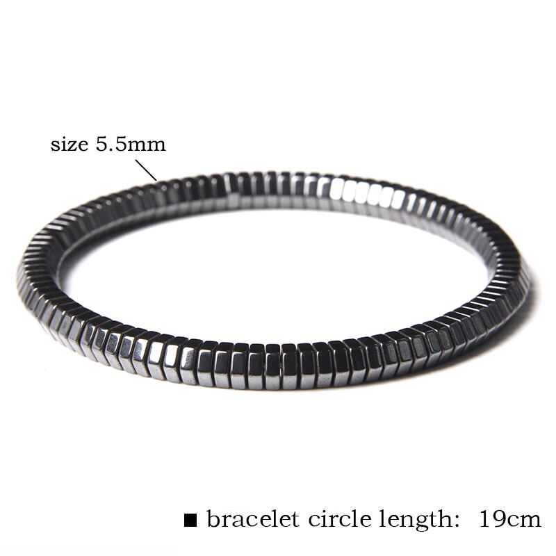 Natural Hematite Chips Beads Bracelets Men Fashion