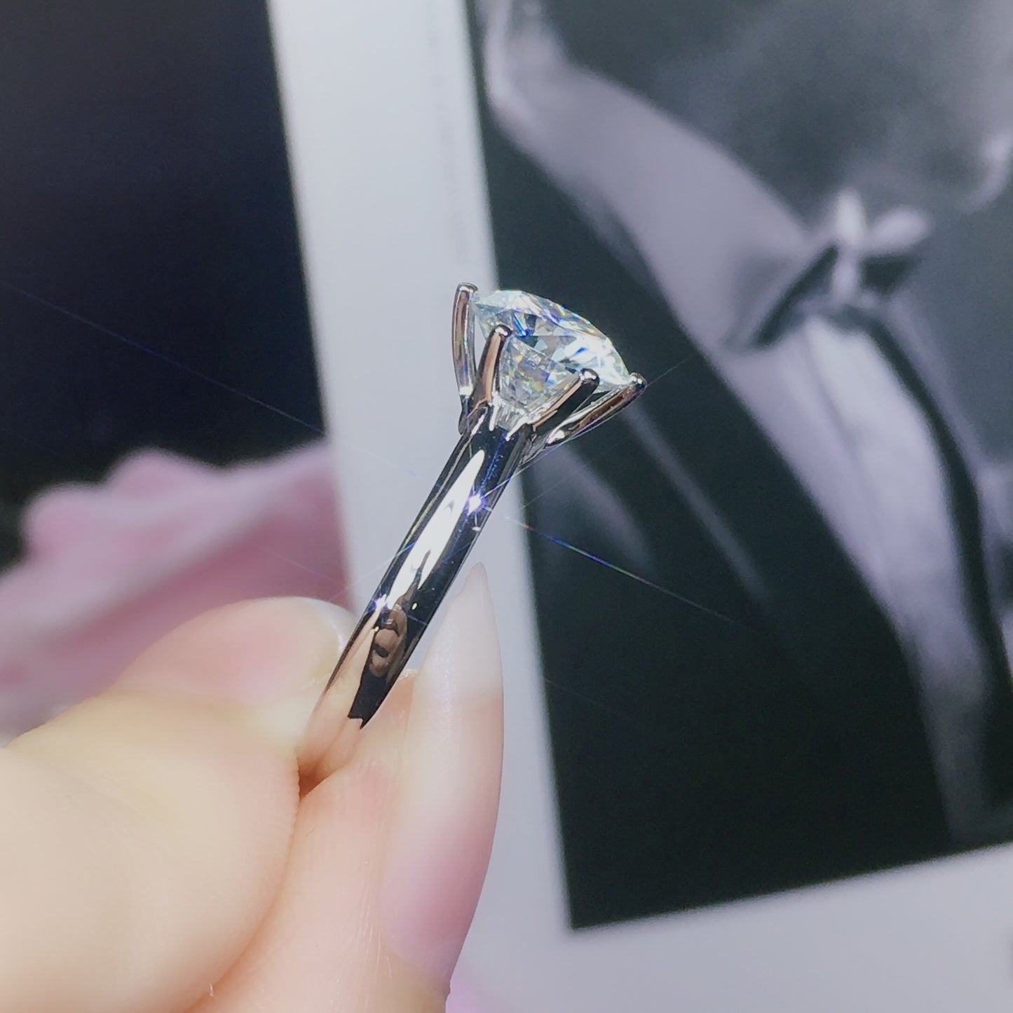Moissanite Ring Simple style