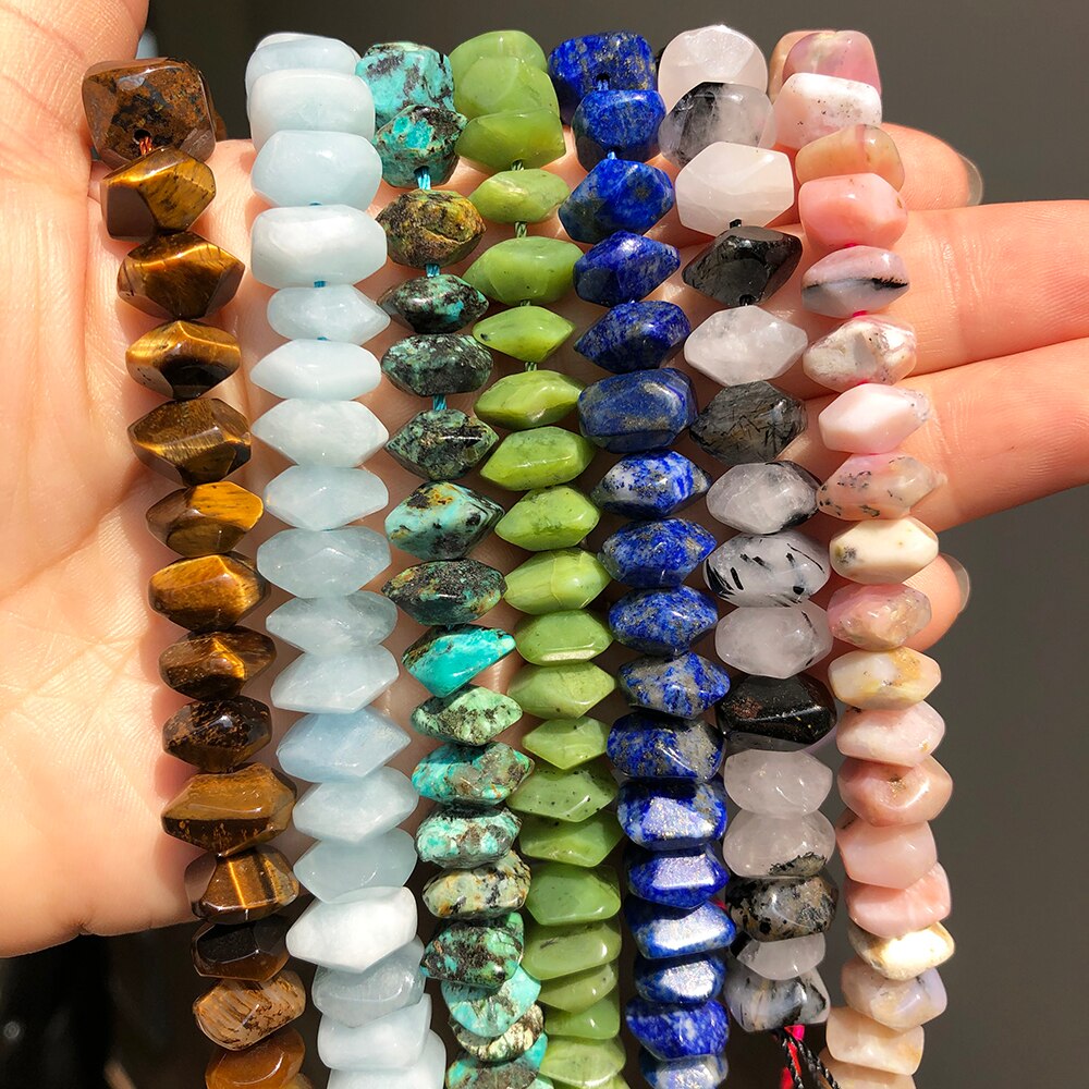 Irregular Special Cut Stone Jades Tiger Eye Aquamarines