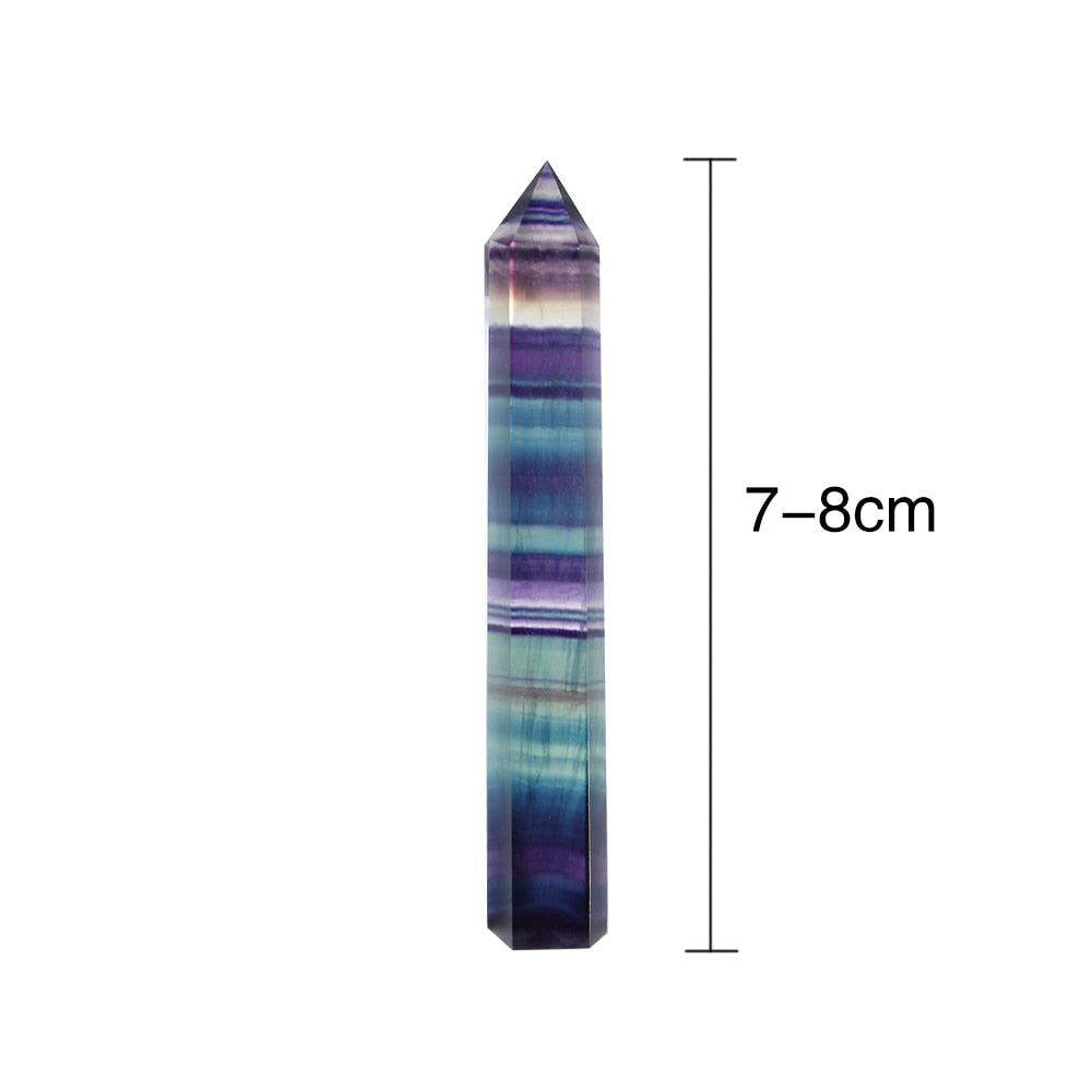 Natural Fluorite Crystal Colorful Striped Fluorite