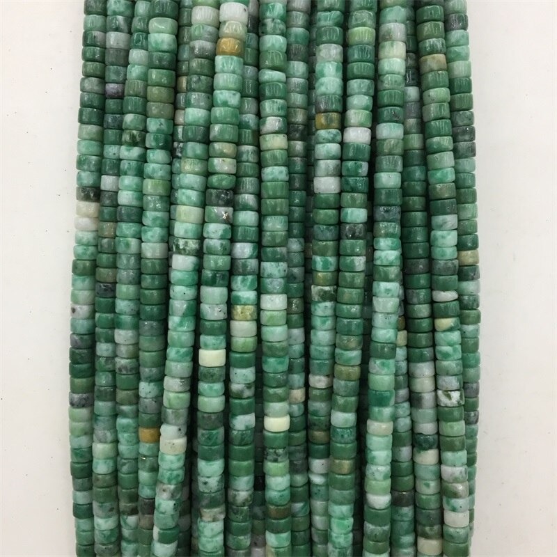Green Imperial Jasper Turquoise Disc Round Heishi Beads