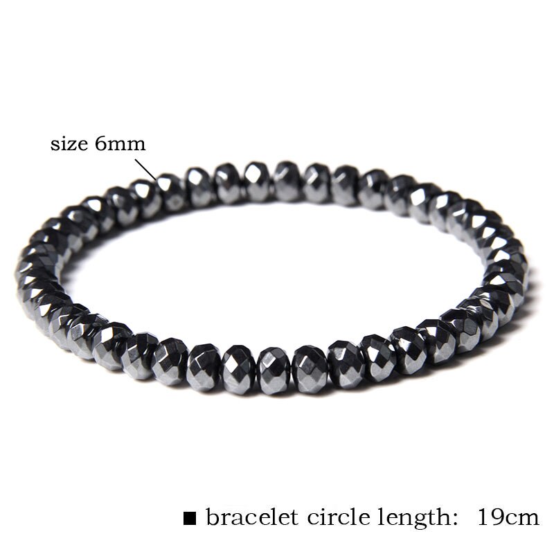 Natural Hematite Chips Beads Bracelets Men Fashion