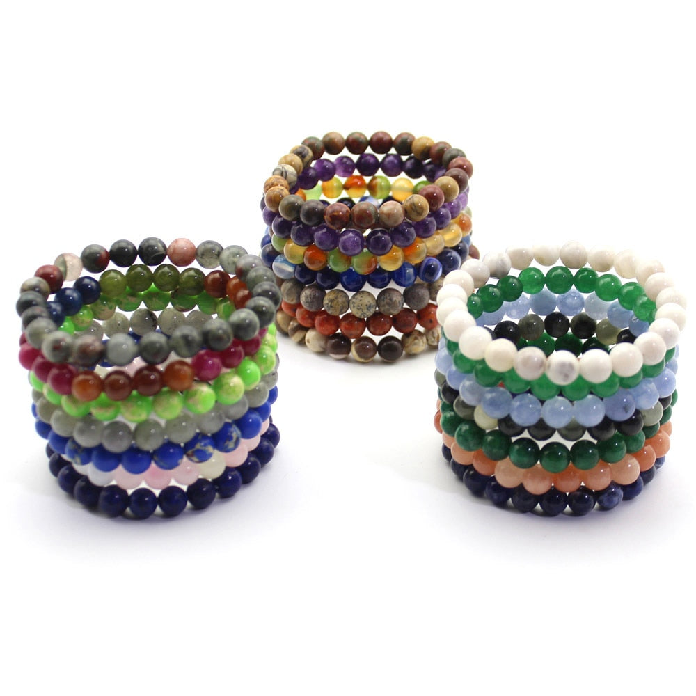 Women Men Natural Stone Quartz Bracelets Tiger Eye