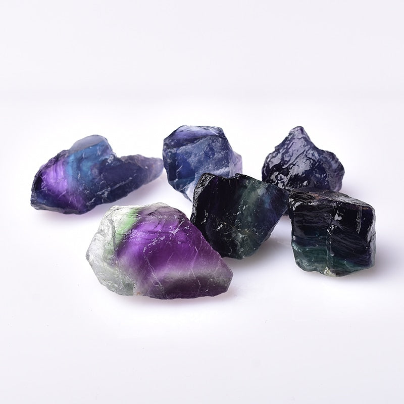 Natural Colorful fluorite Crystal Stone Healing Quartz