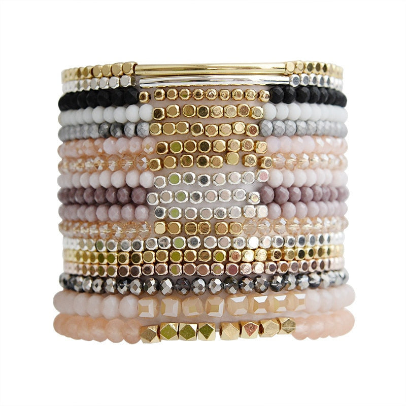 Natural Crystal Bracelets Delicate Beaded