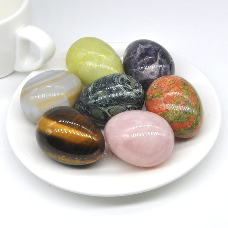 Egg Shaped Stones Natural Gemstone Hand Polished
