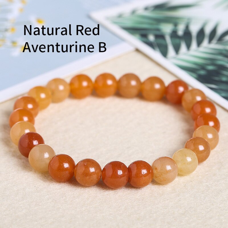 JD Yellow/Pink/Red Green Aventurine Women Bracelets
