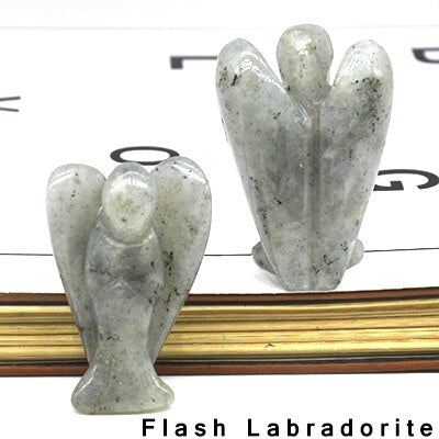 Lucky Angel Figurine Natural Stone And Crystals