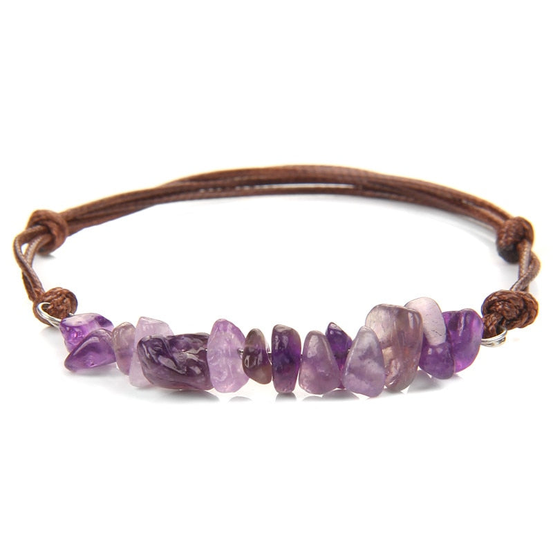 Irregular Natural Crystals Chakras Stone Bracelet