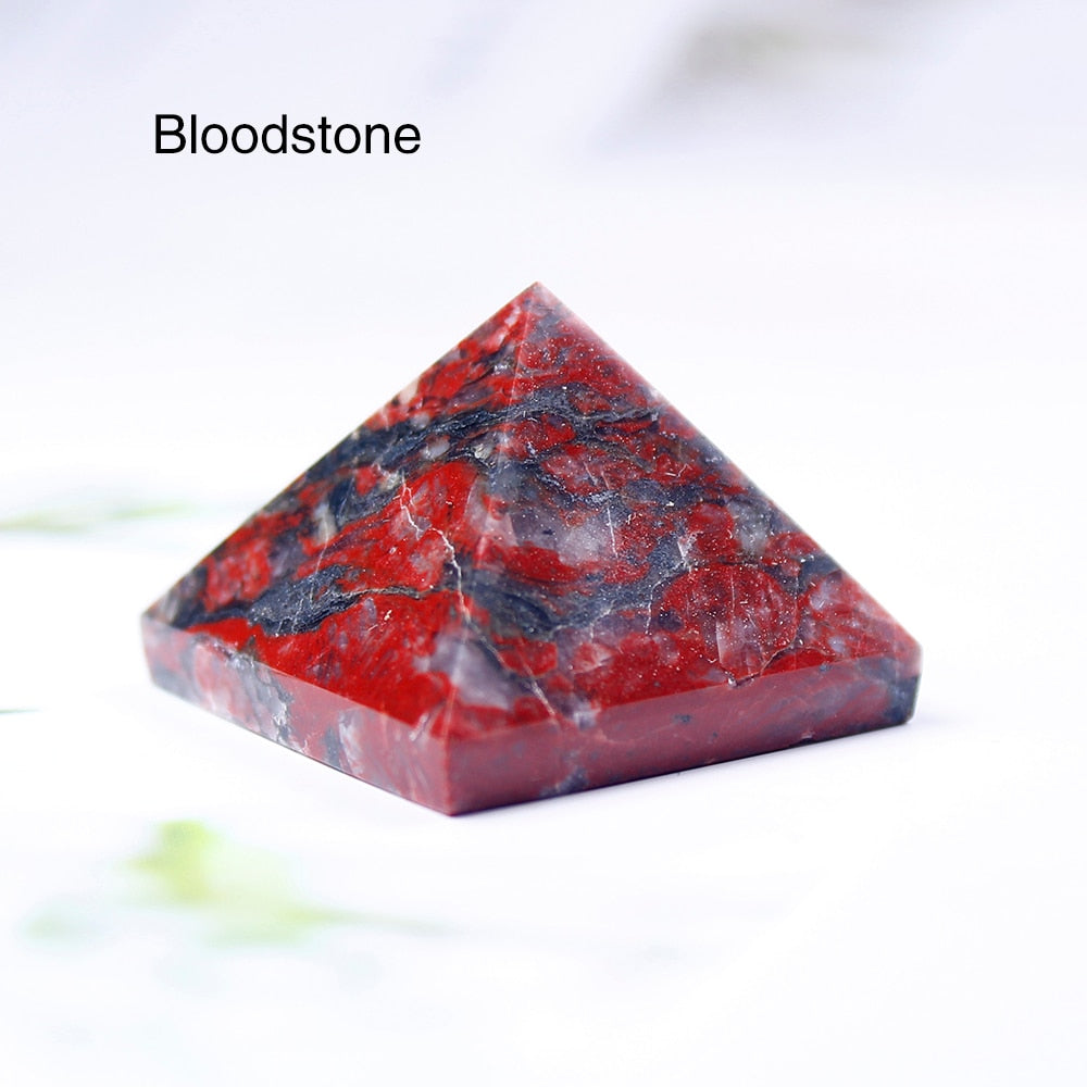 Natural Crystal Pyramid Healing Crystal Crafts Rose