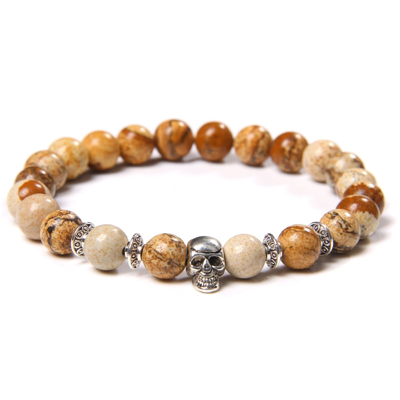 Natural Black Labradorite Stone Beads Bracelet