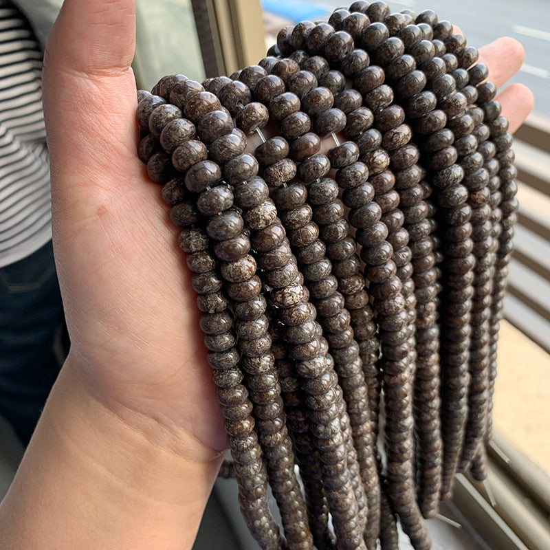 Stone Rondelle Beads Jaspers Jade Spacer Round Flat Bead