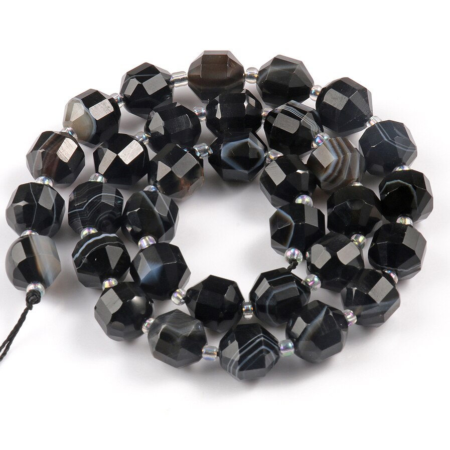 Natural Stone Beads Jades Crystal Faceted Sharp