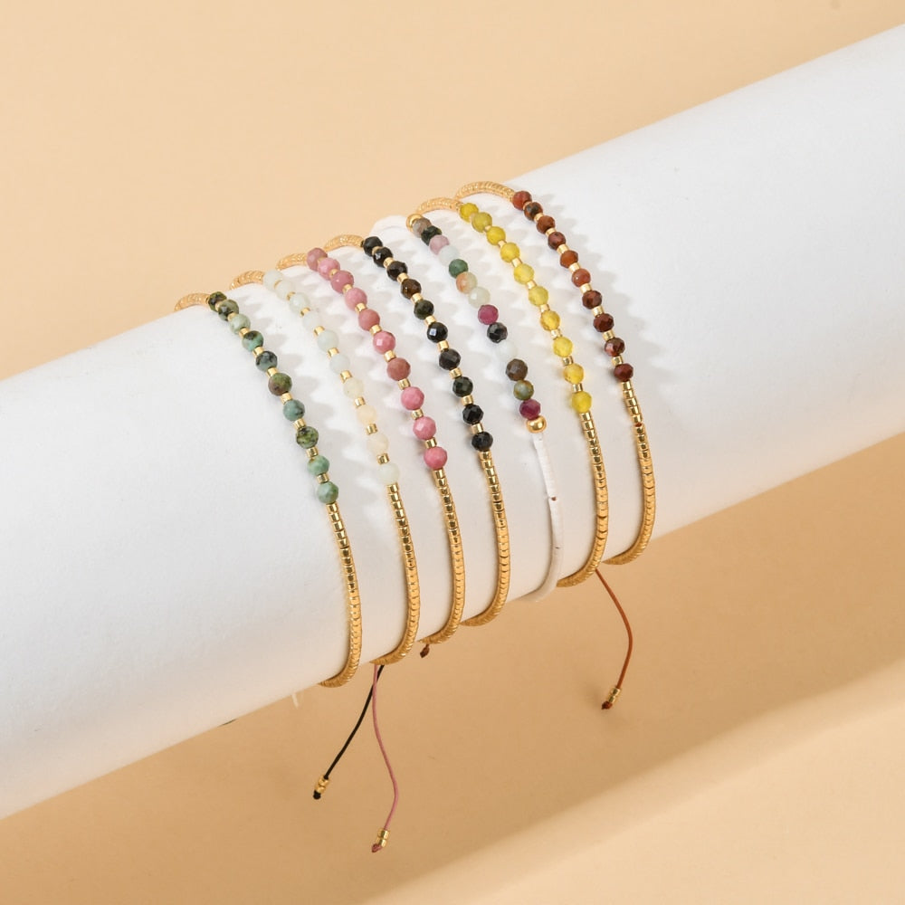 Thin Fashion Natural Stone Bracelet Girls Friends