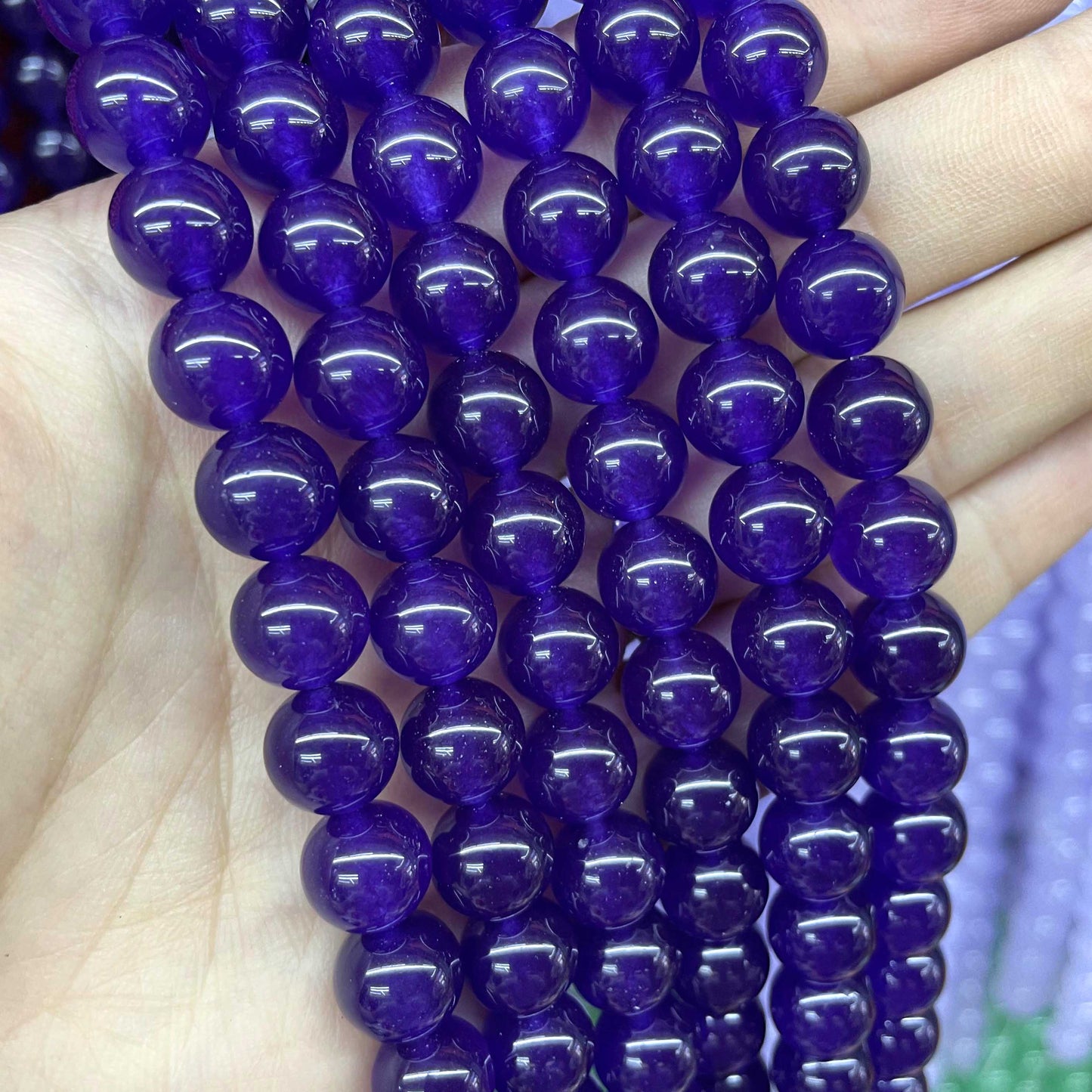 Natural Stone Round Colorful Jades Agates Loose Spacer