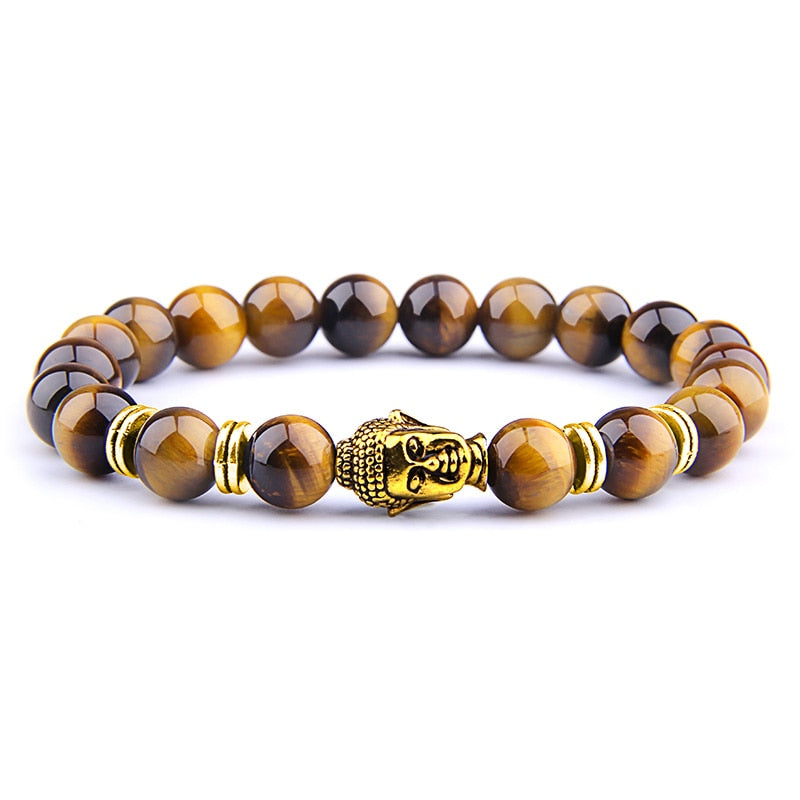 Fashion Natural Royal Blue Tiger Eye Stone Beads Bracelet