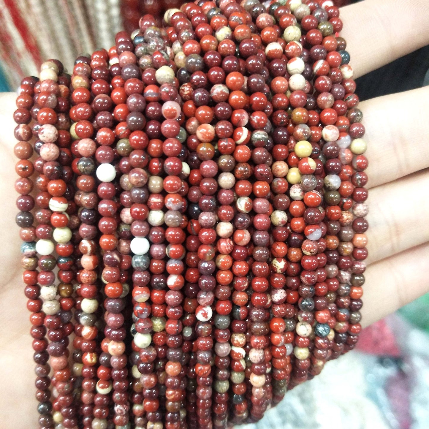 Natural Stone 2MM 3MM Round Beads Tourmaline