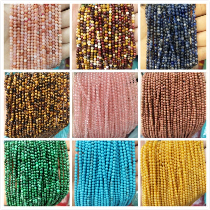 Natural Stone 2MM 3MM Round Beads Tourmaline