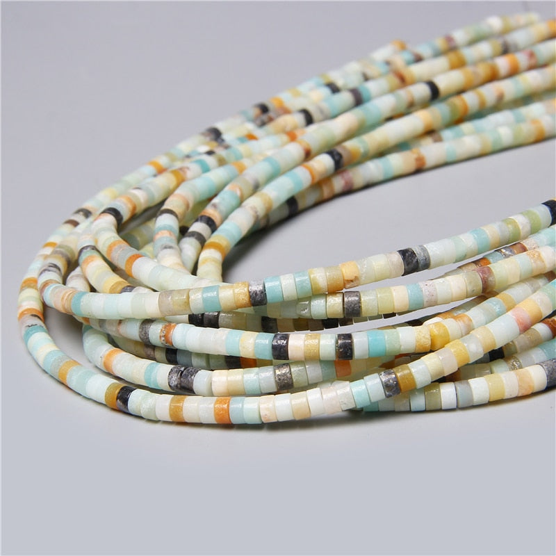 Natural Flat Disc Round Stone Crystal Jades Spacer Beads