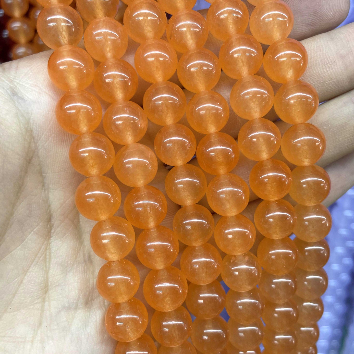 Natural Stone Round Colorful Jades Agates Loose Spacer