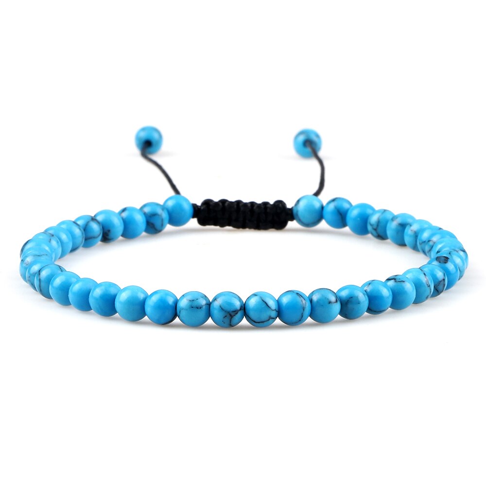 Natural Stone Round Beads Bracelet Minimalism