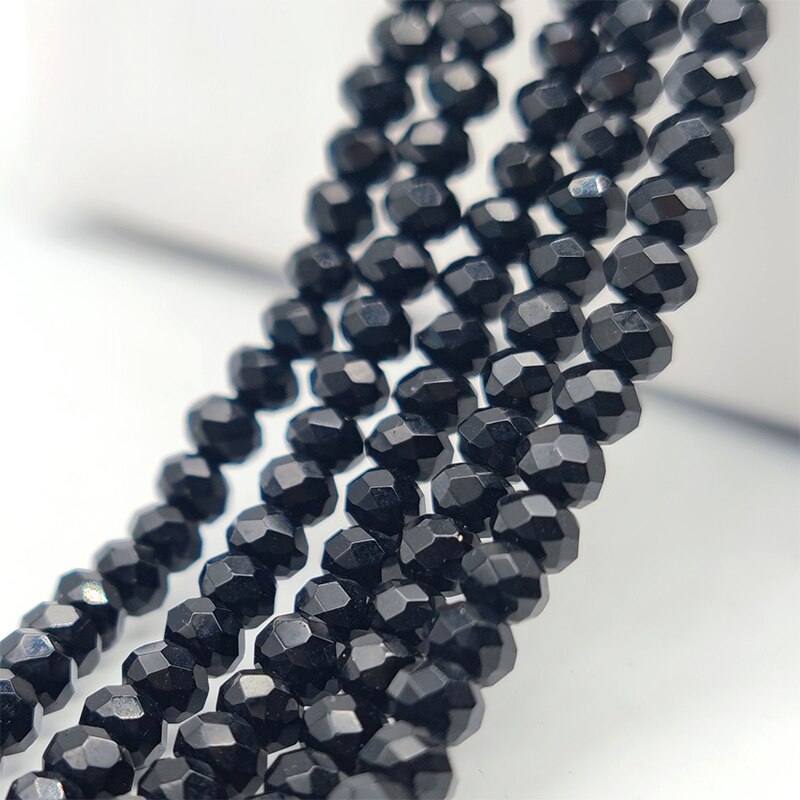 2-4mm Natural Stone Jades Faceted Flat Spacer
