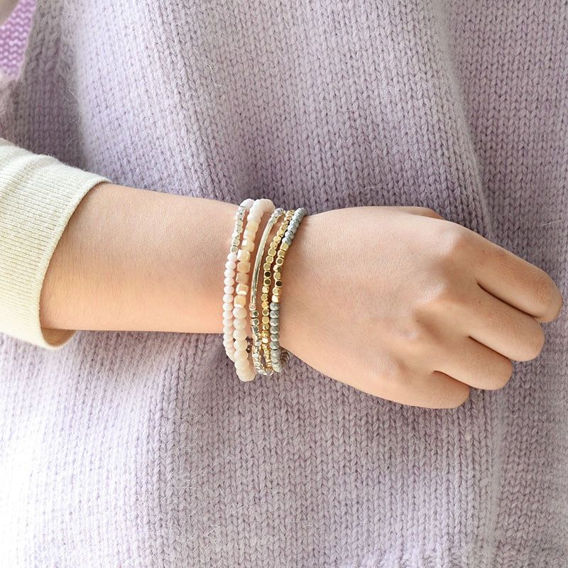 Natural Crystal Bracelets Delicate Beaded