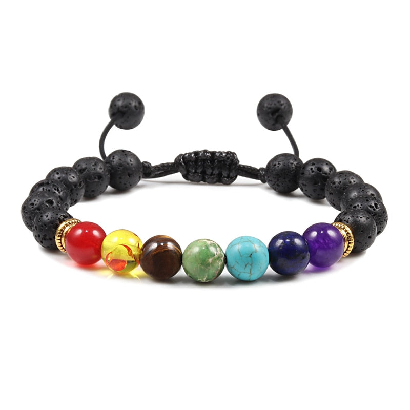 Stone Tiger Eye 7 Chakra Bracelets & Bangles