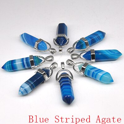Natural Stone Hexagonal Quartz Pendulum Column Crystal