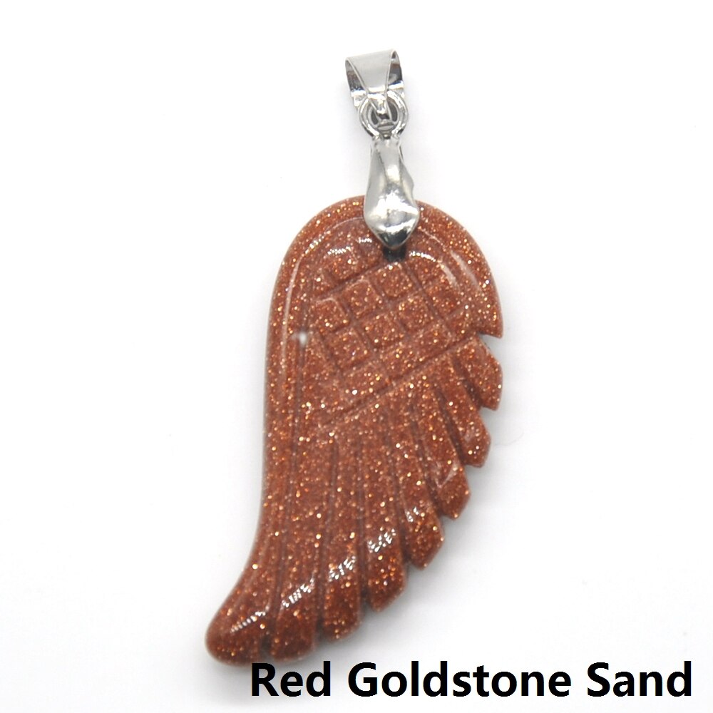 Angel Wing Pendants Natural Crystal Healing Gemstone
