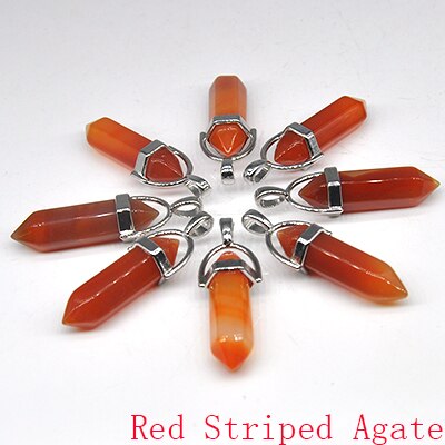 Natural Stone Hexagonal Quartz Pendulum Column Crystal