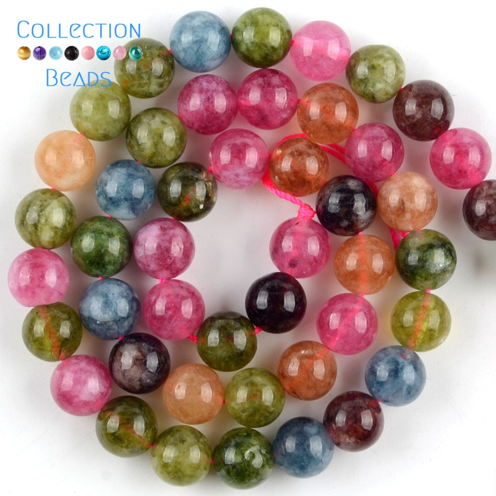 Natural Stone Colorful Tourmaline Jades