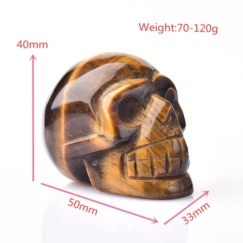 Natural Gemstone Skull Amethyst Tigers