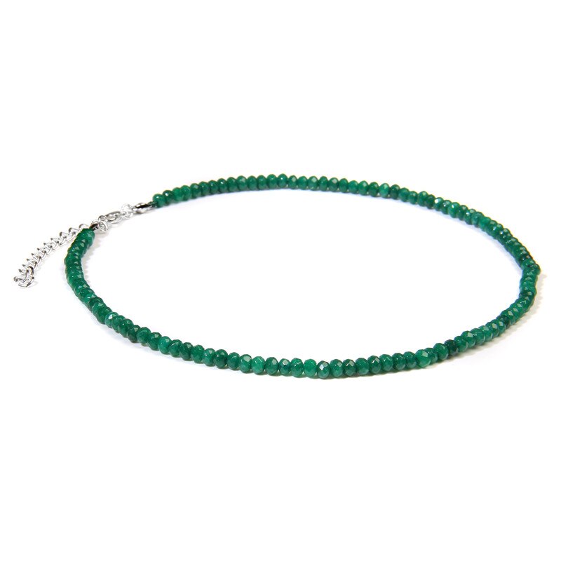 Simple Faceted Gem stone Necklaces For Women Jades