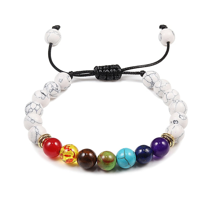 Stone Tiger Eye 7 Chakra Bracelets & Bangles