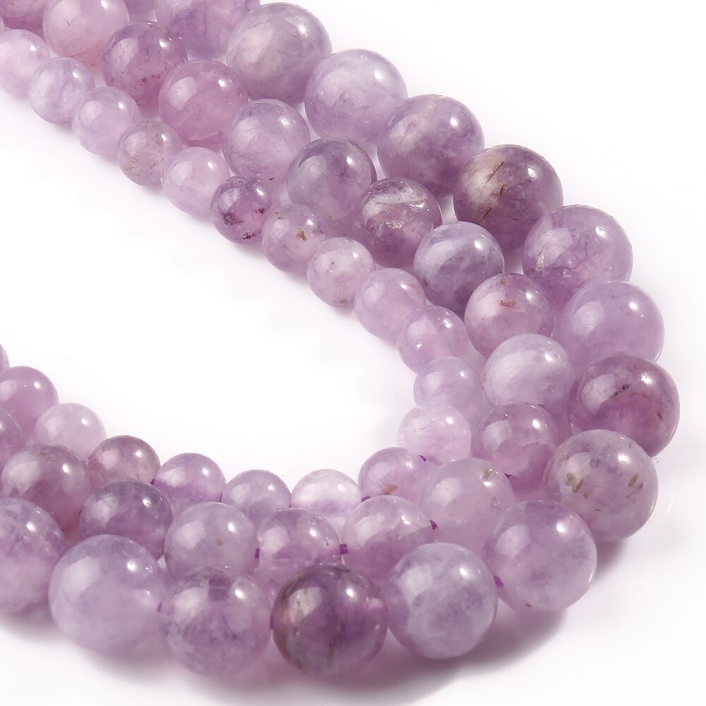 Light Purple Amethysts Crystals Round Loose Jades