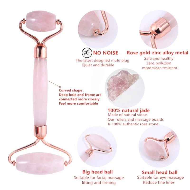 Natural Stone Jade Roller Facial Massager