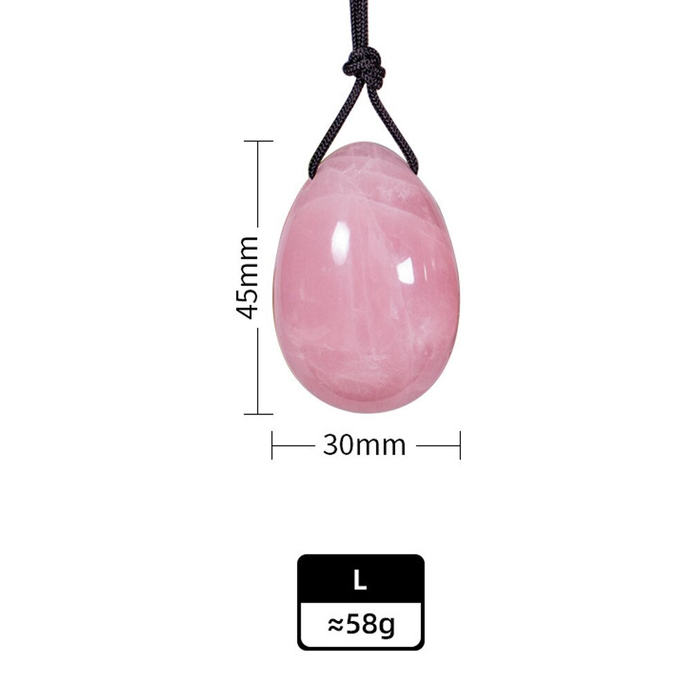 Natural Pink Rose Quartz Yoni Jade Eggs Healing Crystal