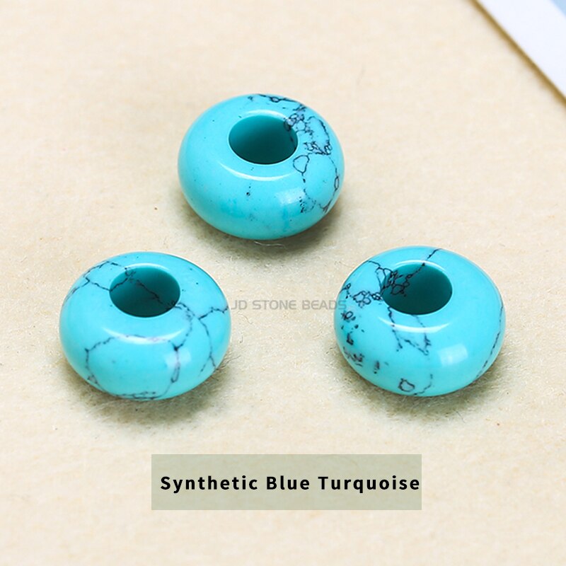 Natural Agate Jade Quartz Stone Big Hole Beads