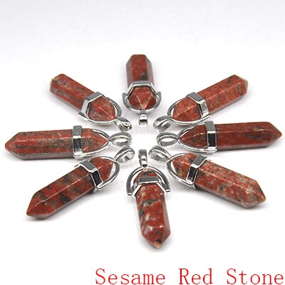 Natural Stone Hexagonal Quartz Pendulum Column Crystal