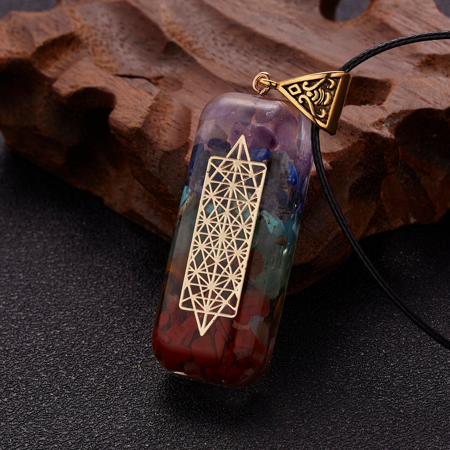 Charm Seven Chakras Healing Necklace