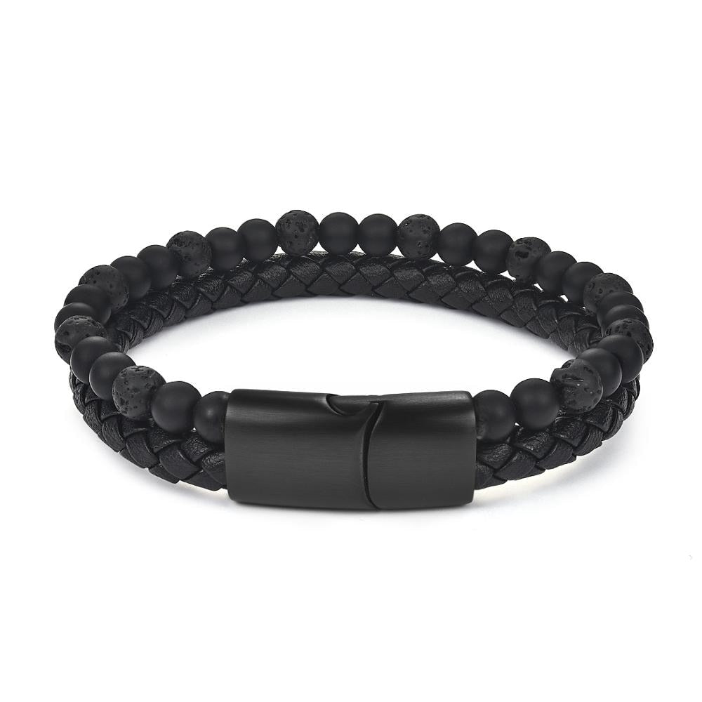 Fashion Natural Stone Beads Men Bracelet Multilayer