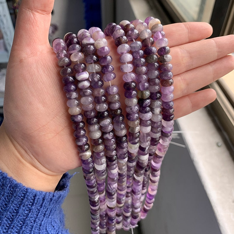 Abacus Beads Rondelle Shape Lapis Jaspers Jades Amazonite